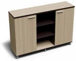 Open-Space Credenza Cabinet with 38mm Top and PVC Edge