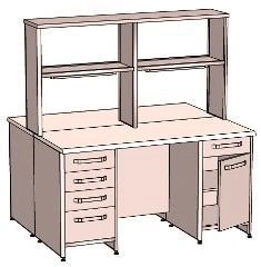 Wooden Island Table for Laboratories - Custom Dimensions