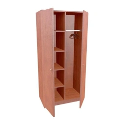 Two-Door Wardrobe with Top Shelf and Hanging Rod "Student" S 17