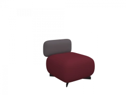 Single Seat Pouf with Backrest