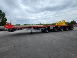 Sliding Lowbed Semi-Trailer TSR 5V0D4H with KAMA Tires 285/70R19.5