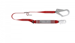 Safety Lanyard with Shock Absorber and Anchor Rings ABS731