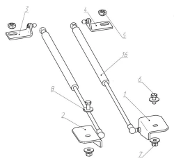Smooth Hood Lifting Device for MITSUBISHI ASX 2010 - MOTORHOOD (MMD Nr.Z5365401)