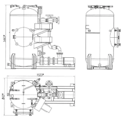 Vacuum Wastewater Collection System with Tank "UV-TS INEMA" - 360-02