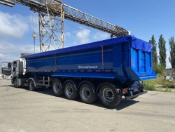 Semi-Trailer Dump Truck for Bulk Cargo Transport, Model 853342