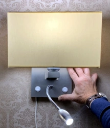 Wall-mounted Interior Light with Shade, PL.B-1009H-1A/1, TECHNOS Series