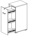 Medium Org Tower Cabinet for Desks Model AT (Aikon)