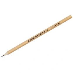 Hexagonal Graphite Pencil Krasin "Constructor" 3M (3B), Sharpened