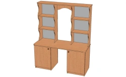 Book Corner Shelf with Desk and Storage - Model UK