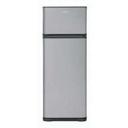 Silver Metal-Plastic Double Chamber Refrigerator with Top Freezer - Biryusa S6035
