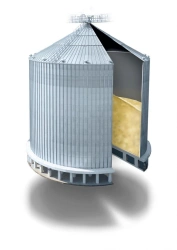 Galvanized Steel Grain Silo with Roof and Access Ladder SP Model