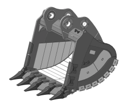 Super Reinforced Rock Bucket 15m³ RDE-253.15v.X52C7