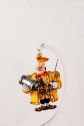 Handcrafted Glass Christmas Ornament "Captain Smollett