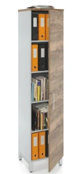 ZAMM Wardrobe with 5 Shelves and 1 Door on Metal Frame