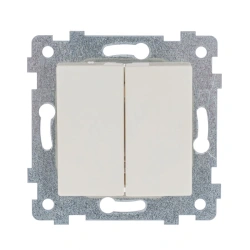 Axiom Two-Gang Switch Mechanism Hidden Installation S510-449 "Ivory