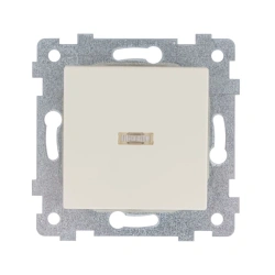 Axiom Single-Pole Switch Mechanism with Indicator Light C110-448 "Ivory