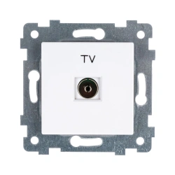Low-Voltage TV Socket Mechanism for Concealed Installation RTV1-460, White