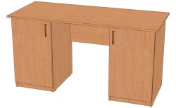 Rectangular Writing Desk with Two Cabinets - Model SPT-2