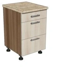 Wooden Kitchen Base Cabinet with Drawers