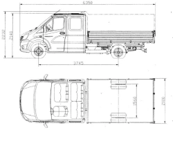GAZ-SAZ-250711 Dump Truck with Three-Side Unloading on C42R92 Chassis, 2778 kg Gross Weight