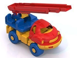 Fire Truck "Malysh" - 20 cm Toy Vehicle with Expandable Ladder