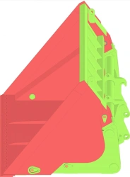 High Discharge Bucket for Volvo L180 Loader, V=15 m³