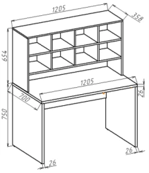 Postal Workers Table with Cage Structure
