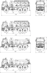 Combined Road Cleaning Machine KMD-65222C on Kamaz-65222-53 Chassis