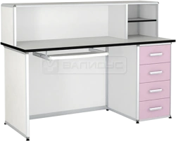 Nurse Station PS-1KN with Shelf and Support Cabinet