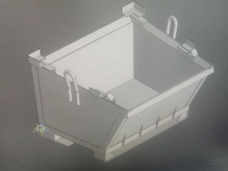 Heavy-Duty Ferrous Metal Waste Container
