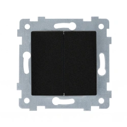 AXIOMA" Mechanism for Two-Gang Switch, Model S510-449, Anthracite