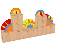 Large Children's Toy Storage Wall "Rainbow" SI-RDG-B