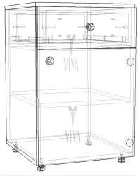 Nightstand Furniture with Drawers and Doors