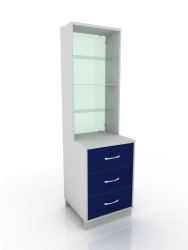 Display Case with Base, Model 301-001-2, 600x600x2100mm