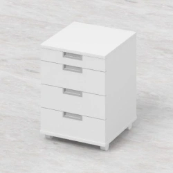 White Melamine Storage Cabinet with PVC Edges