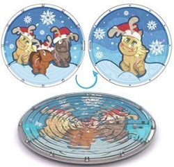 Two-Sided "Labyrinth" Year Symbol Puzzle Game