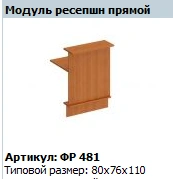 Reception Module Straight "Formula" Model FR 482