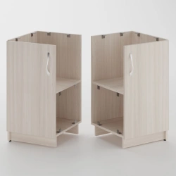 Built-in Desk Cabinet with 1 Shelf and Door