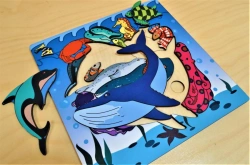 Sea Creatures Puzzle Frame Insert for Kids