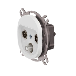 CADUCEUS ALING EON Hidden Installation TV/FM/SAT Socket, White, Art. E612S.0