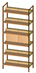Two-Sided Shelving Unit with Fixed Parameters for Libraries