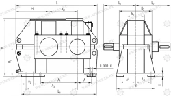 Horizontal Single-Stage Cylindrical Gear Reducer RCO-400