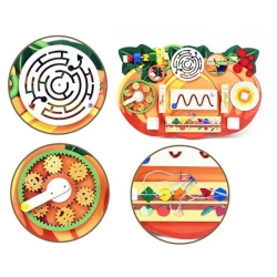 Orange Pumpkin Busy Board for Kids