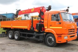 KAMAZ 65115 Modification 4388D2-10 Vehicle with Platform and Crane