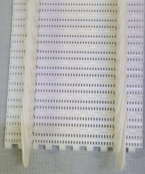 Modular Conveyor Belt ML2586 PP (xx X xx mm; Side Stop H=xx mm; Edge Offset xx mm; Pin SS; Clips)