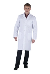 Men's Medical Coat with Snap/Button/Zipper Closure for Healthcare Professionals X-219