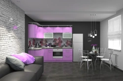 Kitchen Set "Planta" with Plastic Facade and Countertop 1440x2300MM