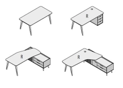 Executive Office Desk Wooden Furniture Set "Remo