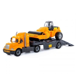 Mike Car Trailer with Road Roller (Mesh) - Model 55729