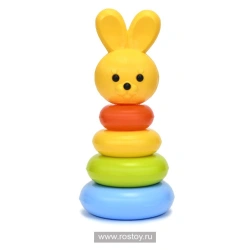 Colorful Rabbit Stacking Pyramid with 4 Rings